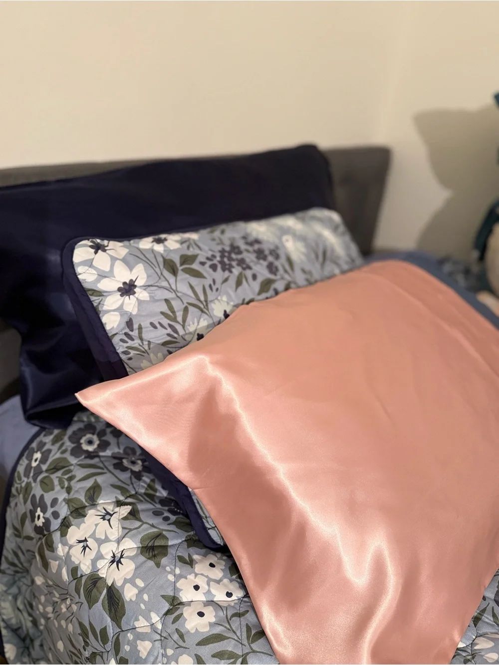 Queen Size Satin Pillowcases in Deep Burgundy - 1 pair - new in box